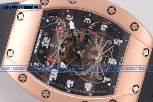Richard Mille RM 022 Tourbillon Aerodyne Double Time Zone 1:1 Replica Watch Rose Gold - 1:1